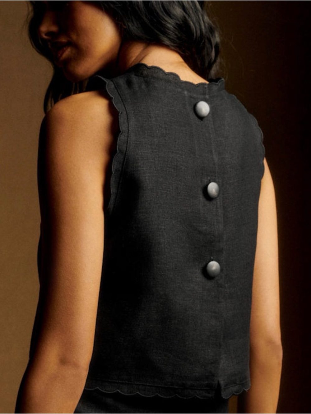 Sezane Avelina Blouse Black - Size 10/FR 42